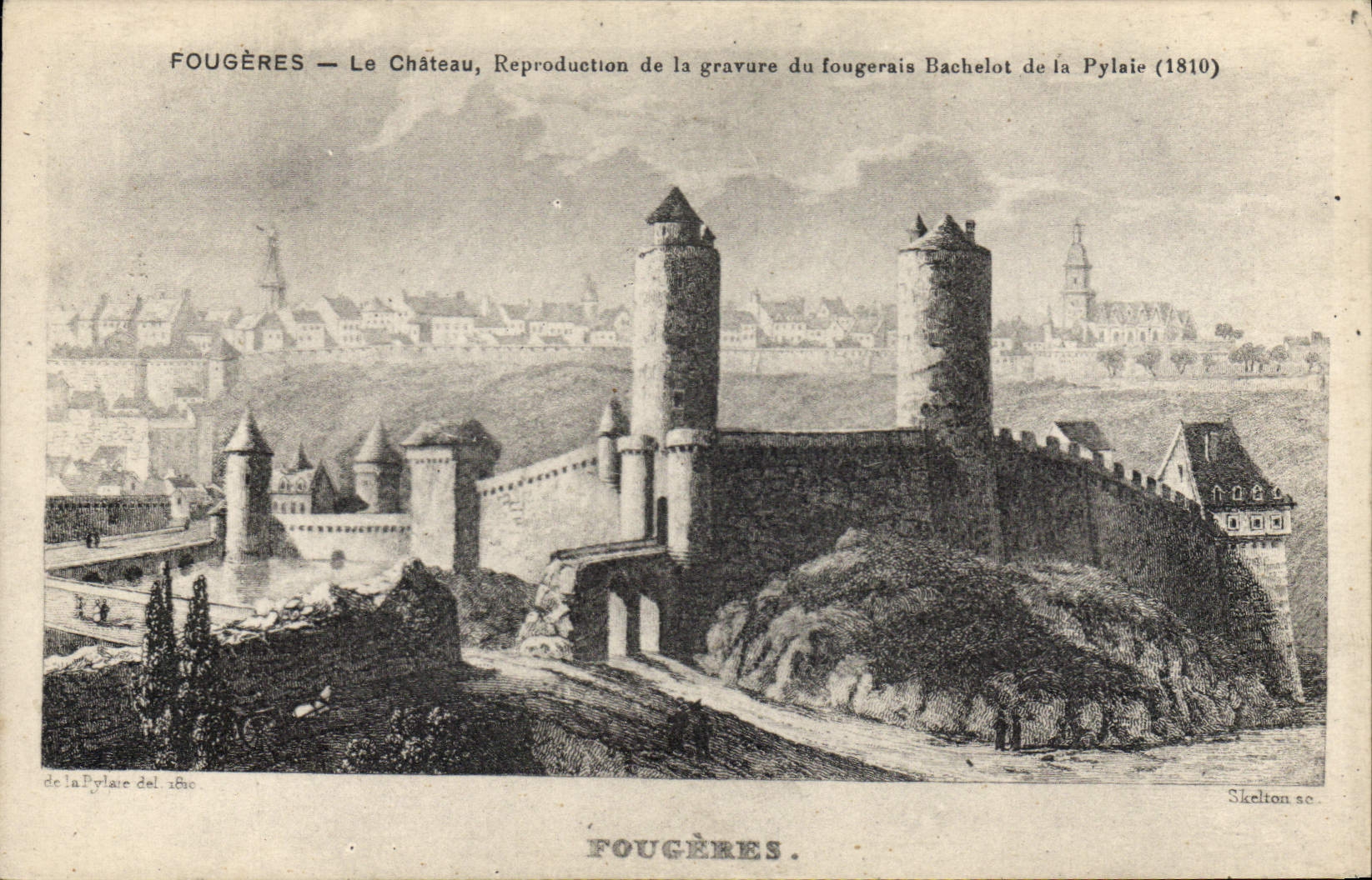 CPA Fougeres Le chateau Bachelot de la Pylaie 