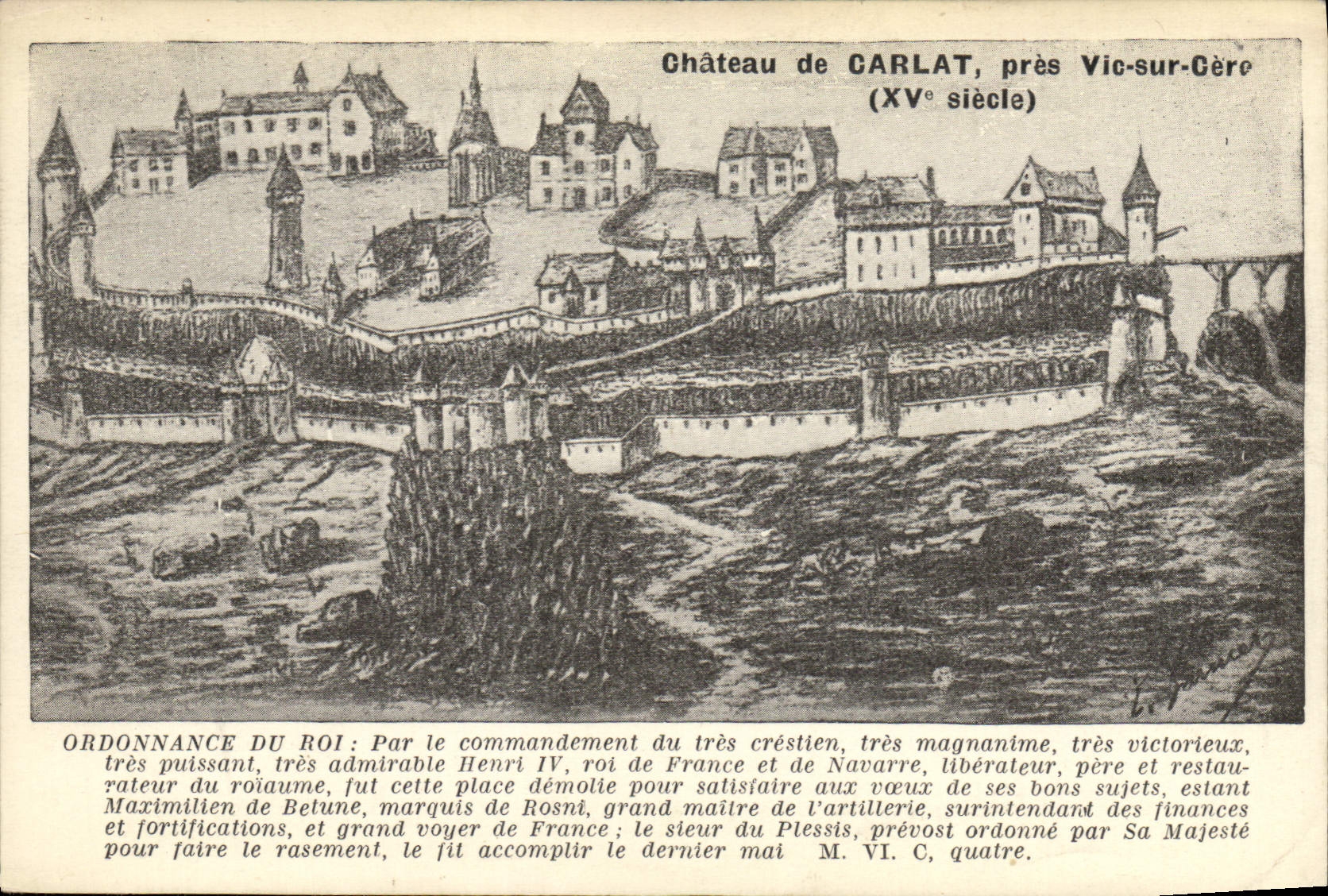 CPA Chateau de Carlat pres Vic sur Cere 
