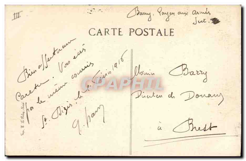 CPA La forte ville et le chateau de Saitn Dizier  — Verso
