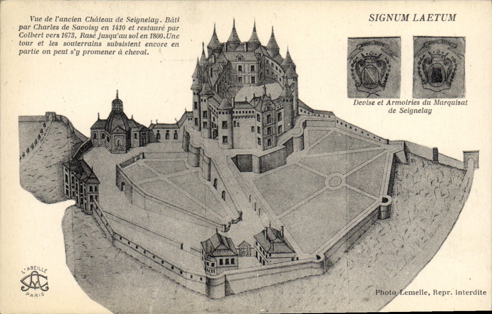 CPA Vue de l'ancien chateau de Seignelay 