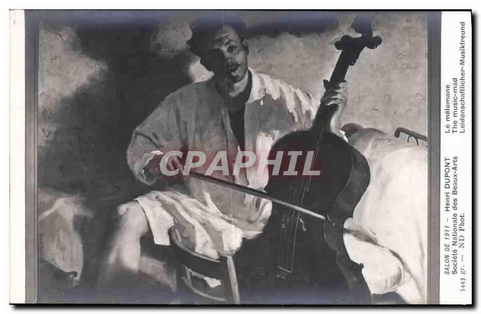 CPA Contrebasse Salon de 1911 Henri Dupont Le melomane 