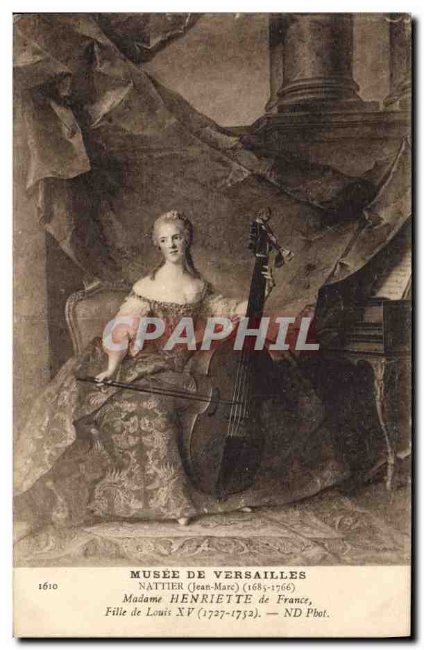 CPA Contrebasse Musee de Versailles Nattier Madame Henriette de France Fille de Louis XV 
