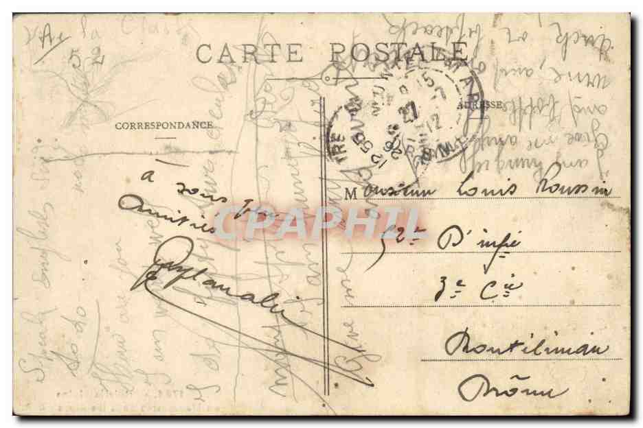 CPA Militaria Chasseurs Alpins ARtillerie alpine Manoeuvres dans les Alpes — Verso