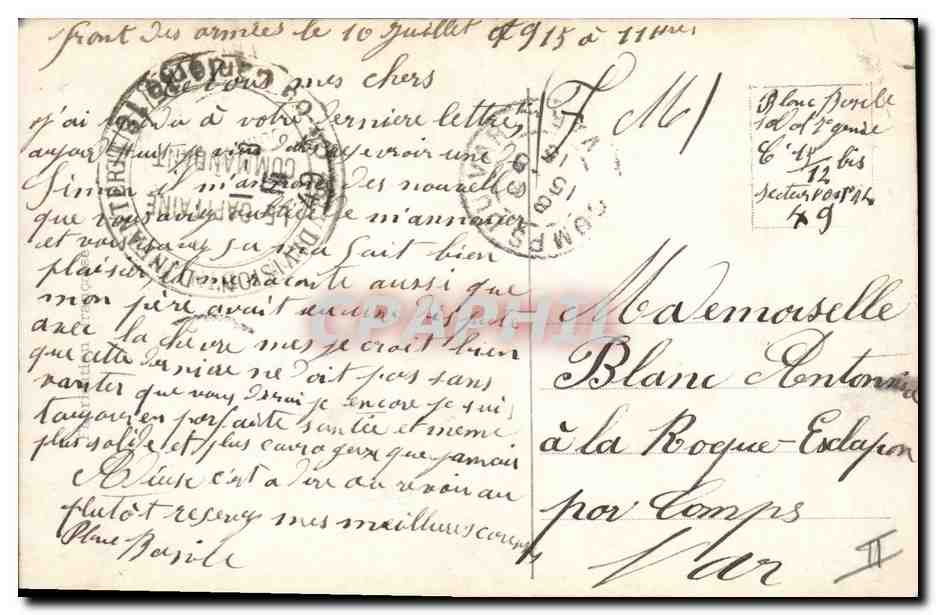 CPA Militaria Chasseurs Alpins Christ — Verso