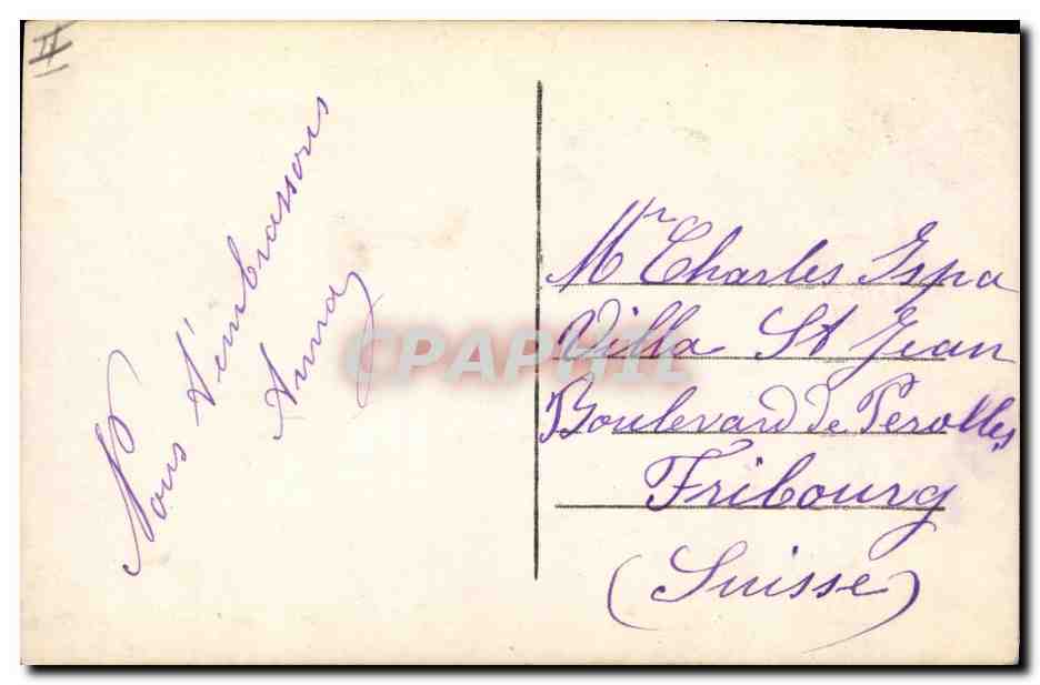 CPA Militaria Chasseurs Alpins Canon — Rückseite