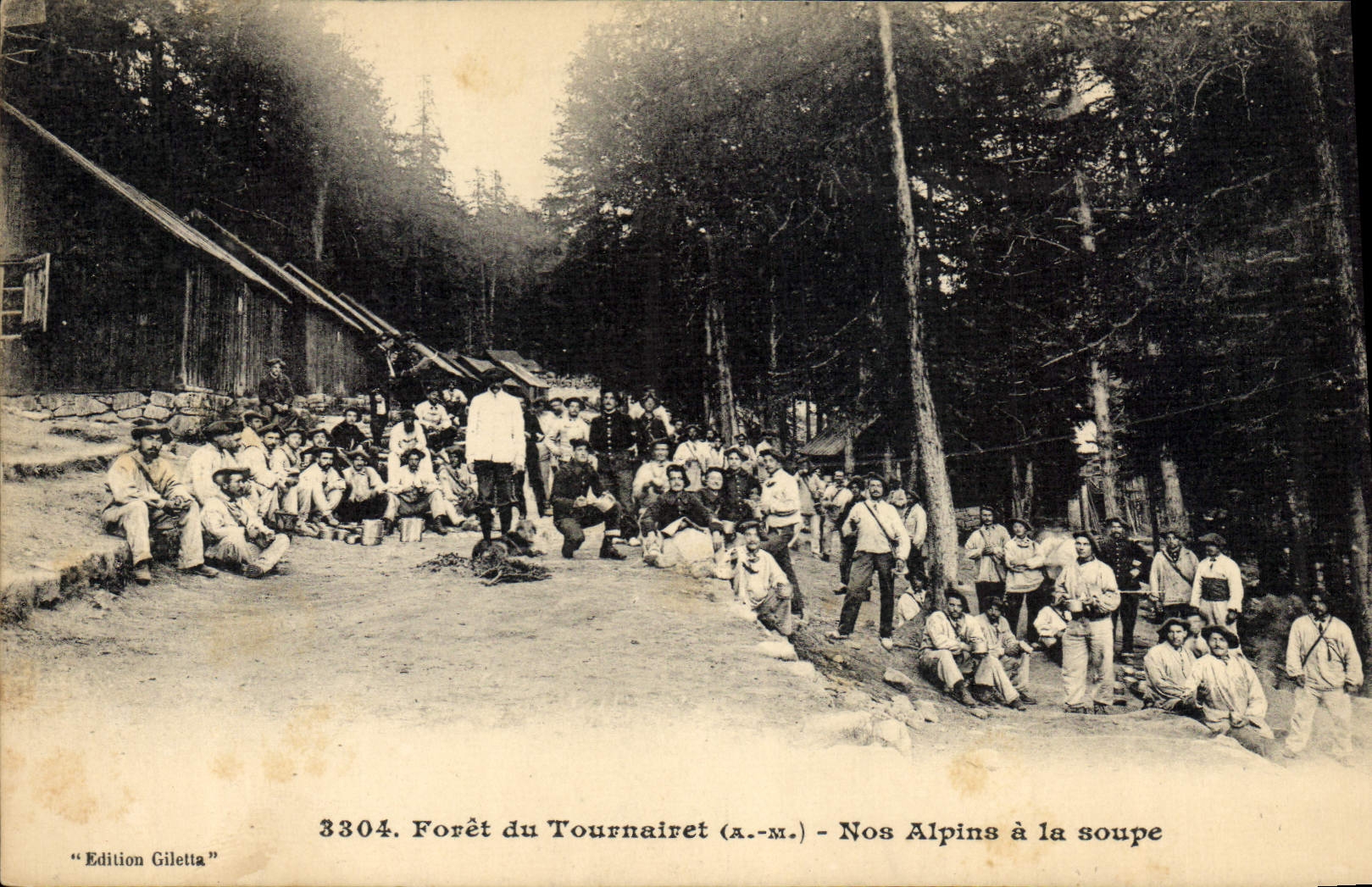 Forêt du Tournairet (a.-m.) — Nos Alpins à la soupe — Edition Gilelta, n° 3304
