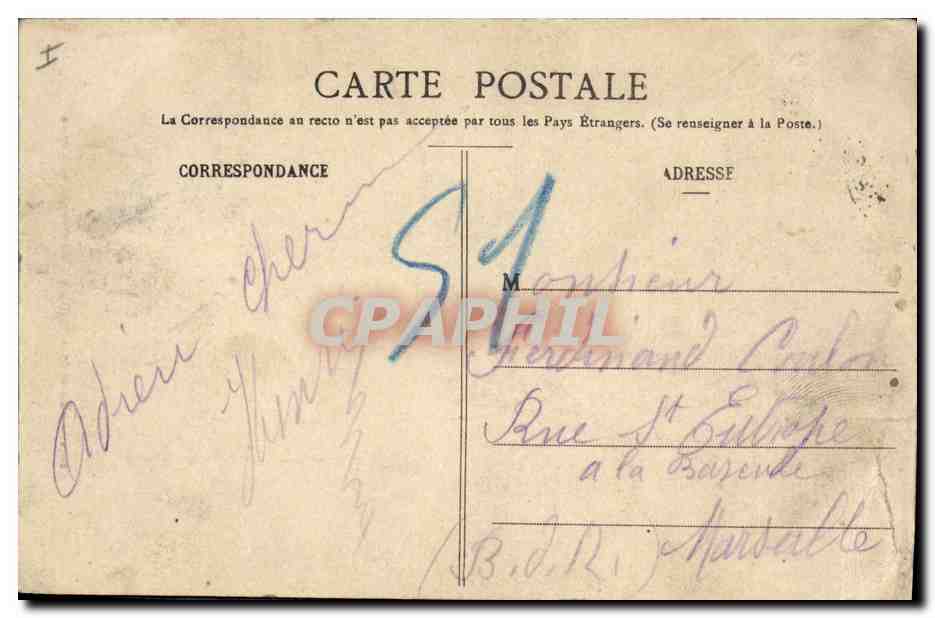 CPA Militaria Chasseurs Alpins Skieurs dans les Alpes Un passage dangereux — Rückseite