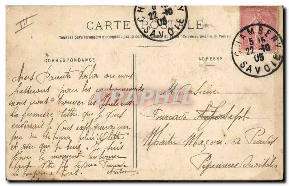 Bersagliers et Chasseurs Alpins — A la Frontière Franco-Italienne — Éditeur CER, n° 609 — Verso