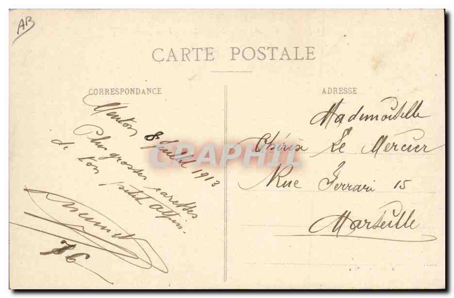 Chasseurs Alpins — En marche dans les neiges — A. Sauvaigo, Nice — Reverso