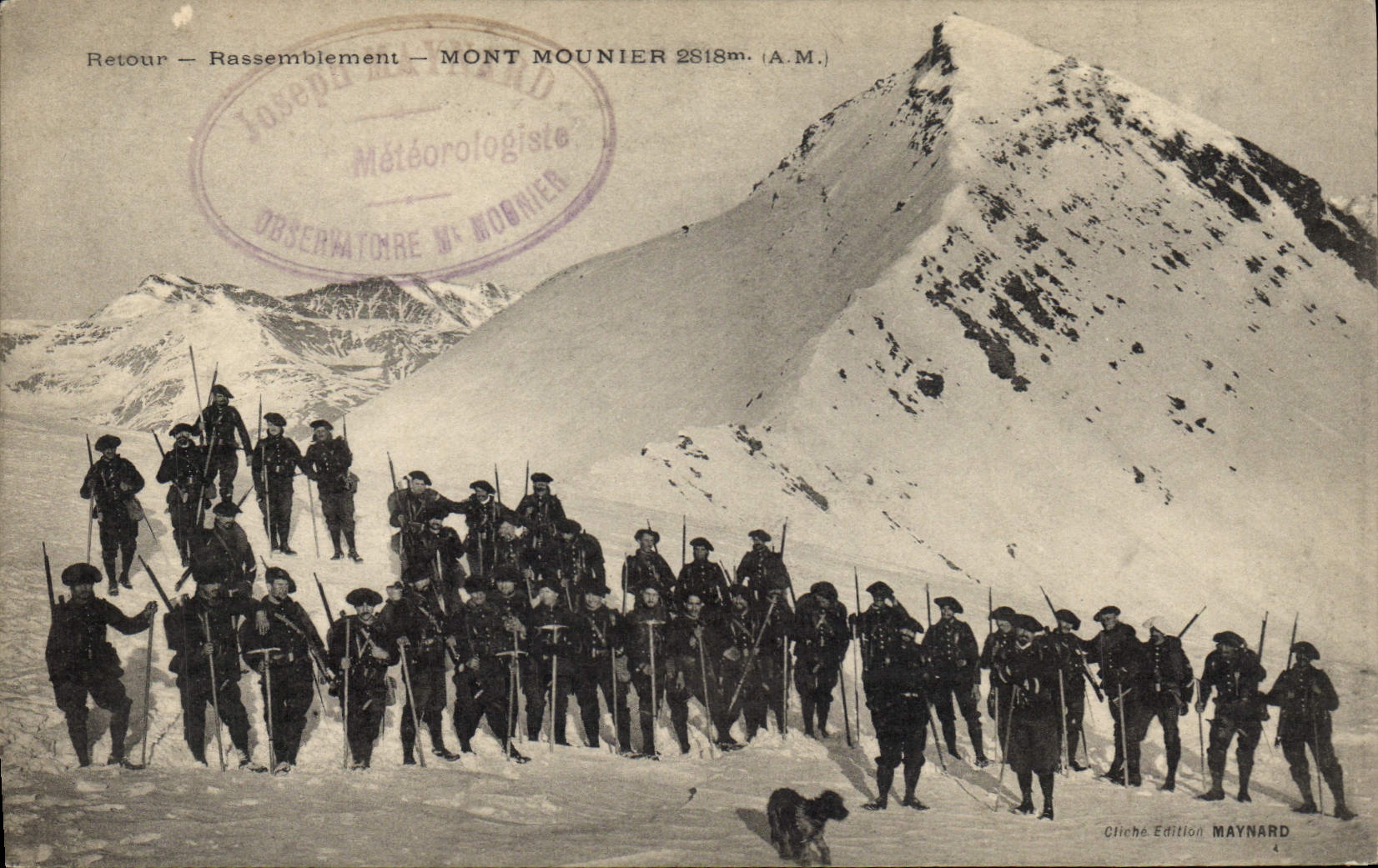 CPA Militaria Chasseurs Alpins Retour Rassemblement Mont Mounier 