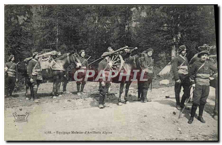 Équipage Muletier d'Artillerie Alpine — 1788 — E. Reynaud, Crambery