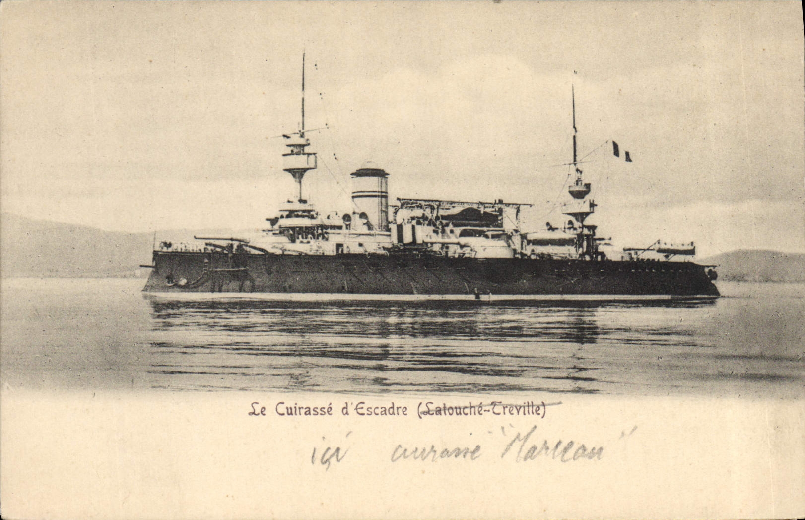 Le Cuirassé d'Escadre (Latouche-Treville) — bateau de guerre français — éditeur non identifié, n° de série non visible