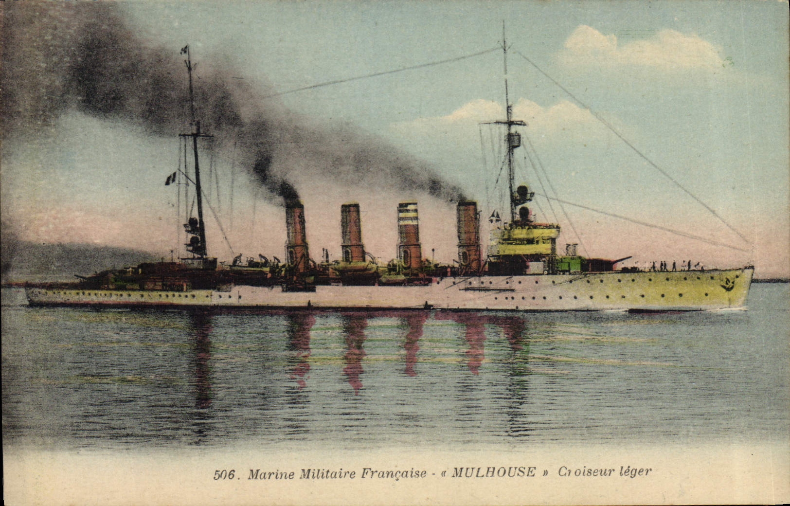 CPA Bateau Mulhouse Croiseur leger
