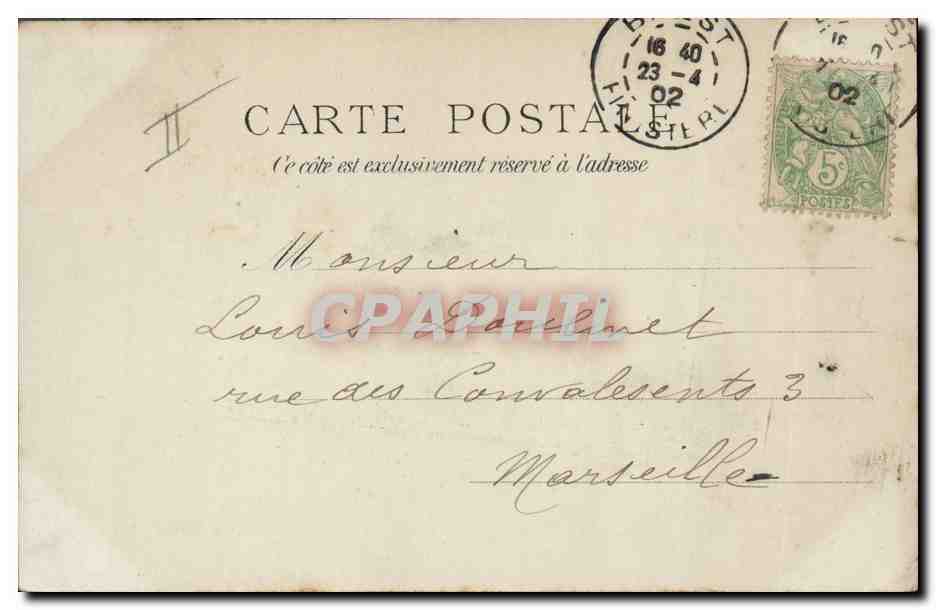CPA Bateau Massena — Verso