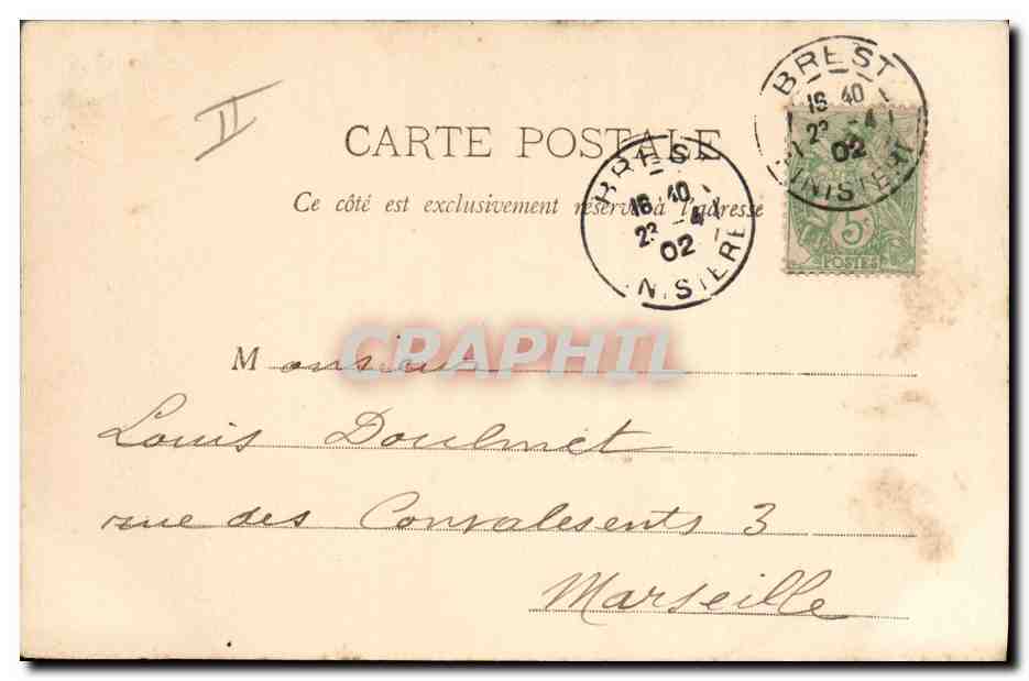 Cuirassé "Marcrau" à tourelles — A. Buynant, édit.-phot. Toulon-sur-mer — Achterkant
