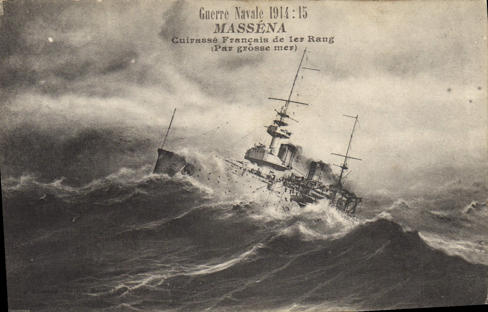 CPA Bateau Massena Cuirasse Francais de 1er rang