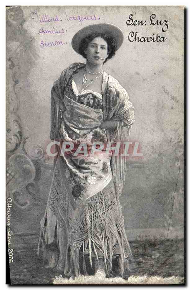 Femme en tenue andalouse — Sen. Luz Chavita — Éditeur : El Morocco, Témi 2076