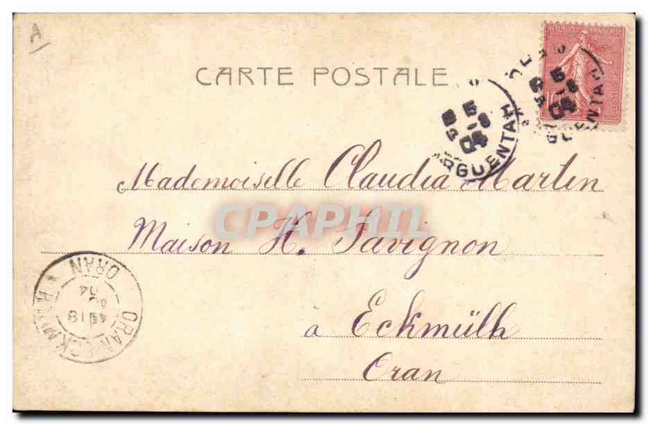Femme en tenue andalouse — Sen. Luz Chavita — Éditeur : El Morocco, Témi 2076 — Reverso
