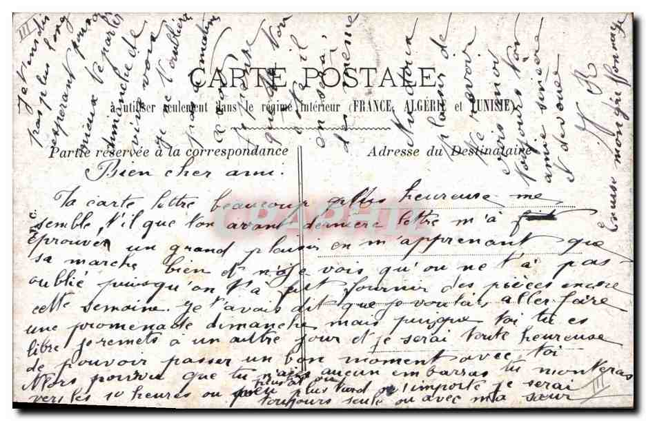 Yvette D'Mrcy — Nouveau Cirque — Carte postale — Verso