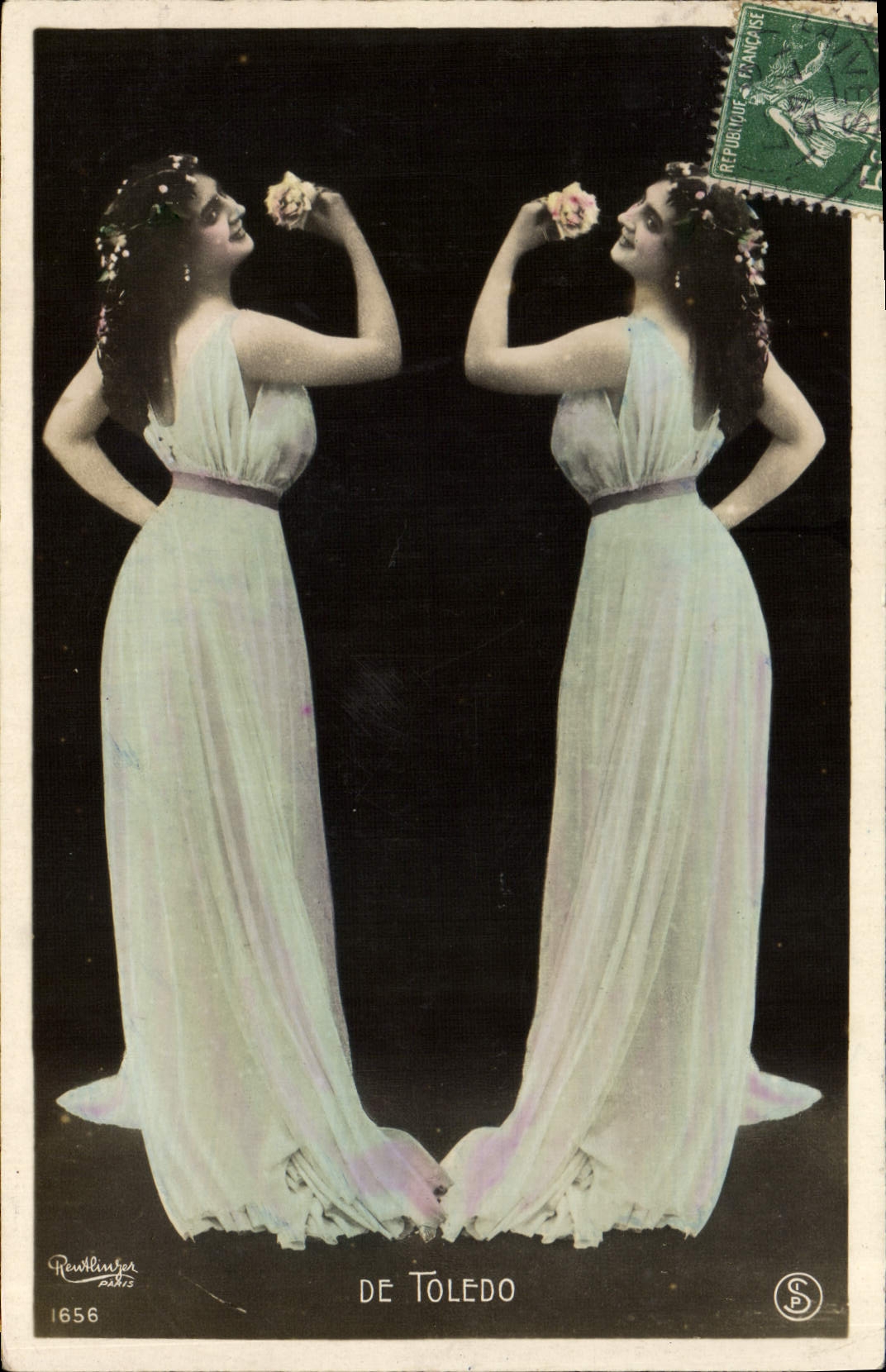 De Toledo — Dos bailarinas en vestidos blancos — Rewlinter, n°1656 - Anverso