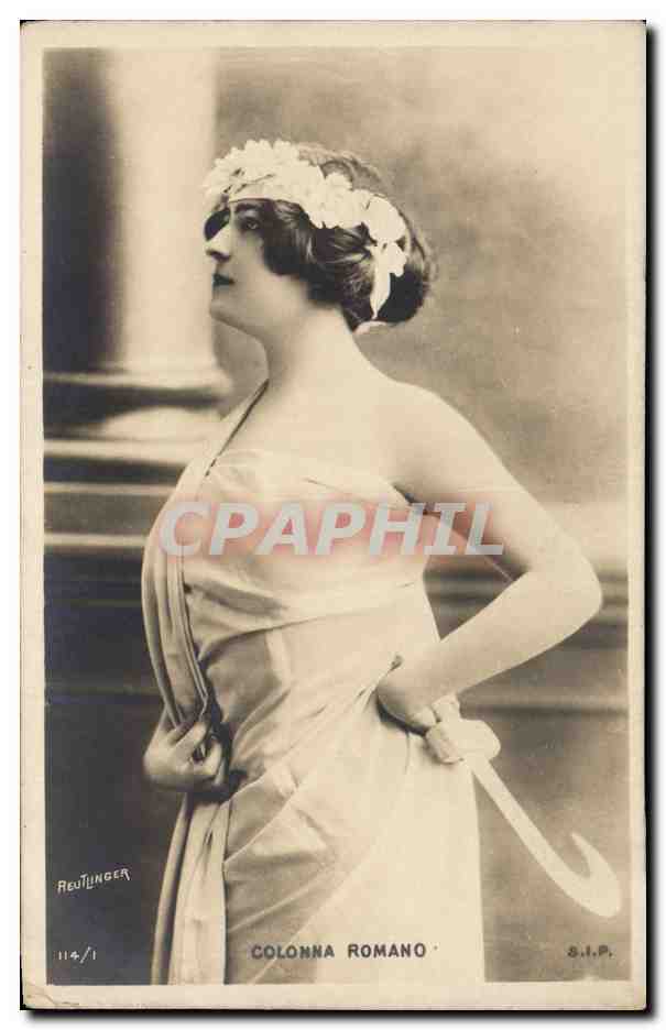 Colonna Romano — Portrait de femme en robe antique — Reutlinger, n° 114/1