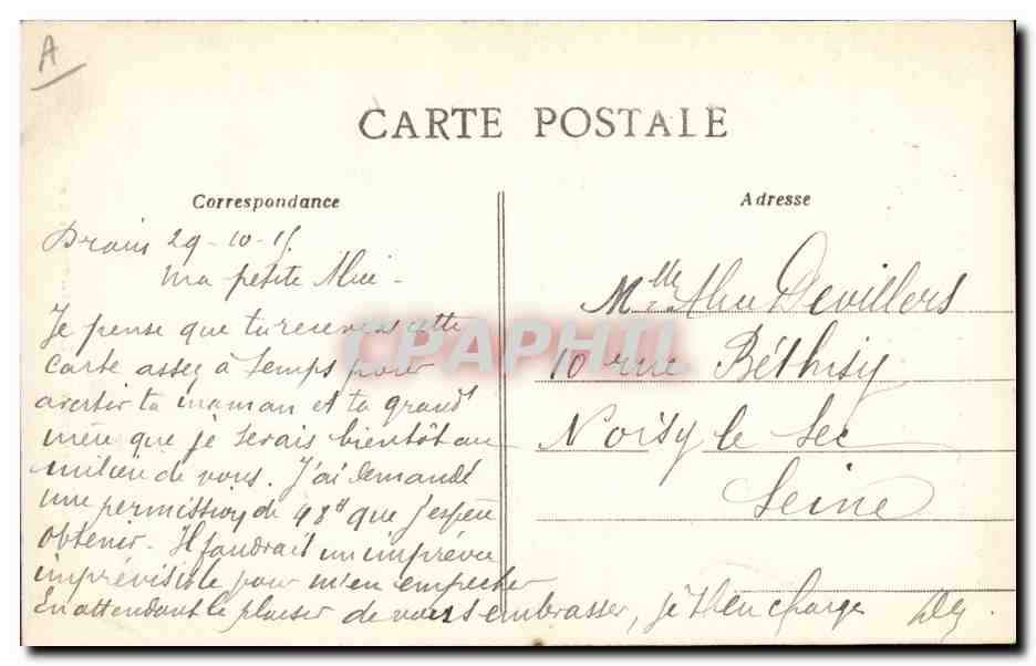 CPA Folklore Environs d'Ancenis Coiffe Angevine  — Verso
