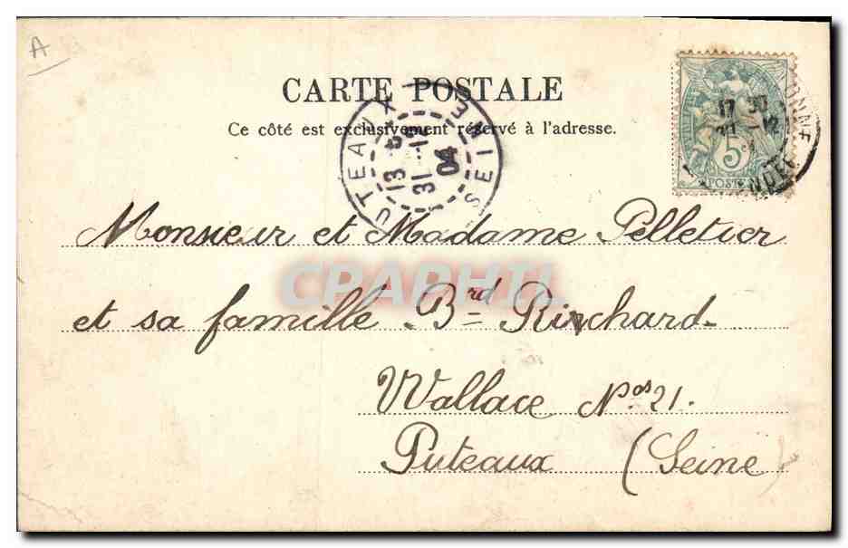 CPA Folklore Vrai Sablaise  — Verso
