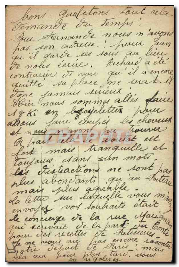CPA Folklore Les Sables d'Olonne Etude de coiffes  — Rückseite
