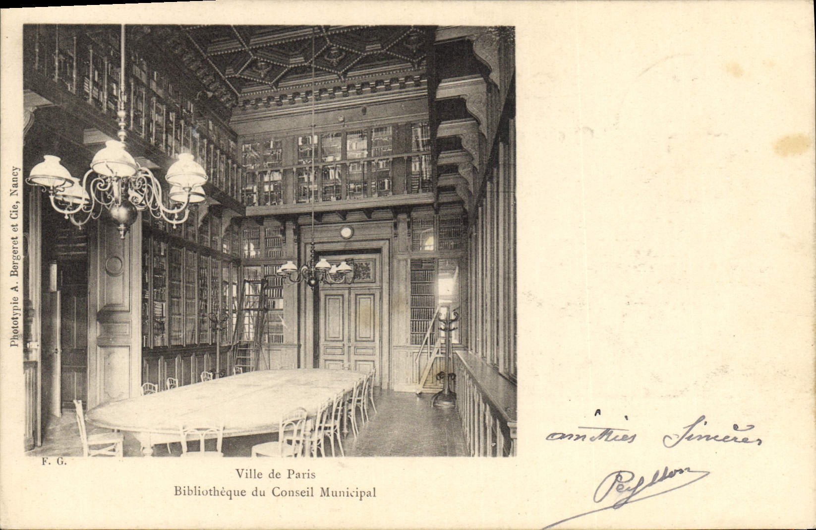 CPA Bibliotheque du Conseil Municipal Paris 