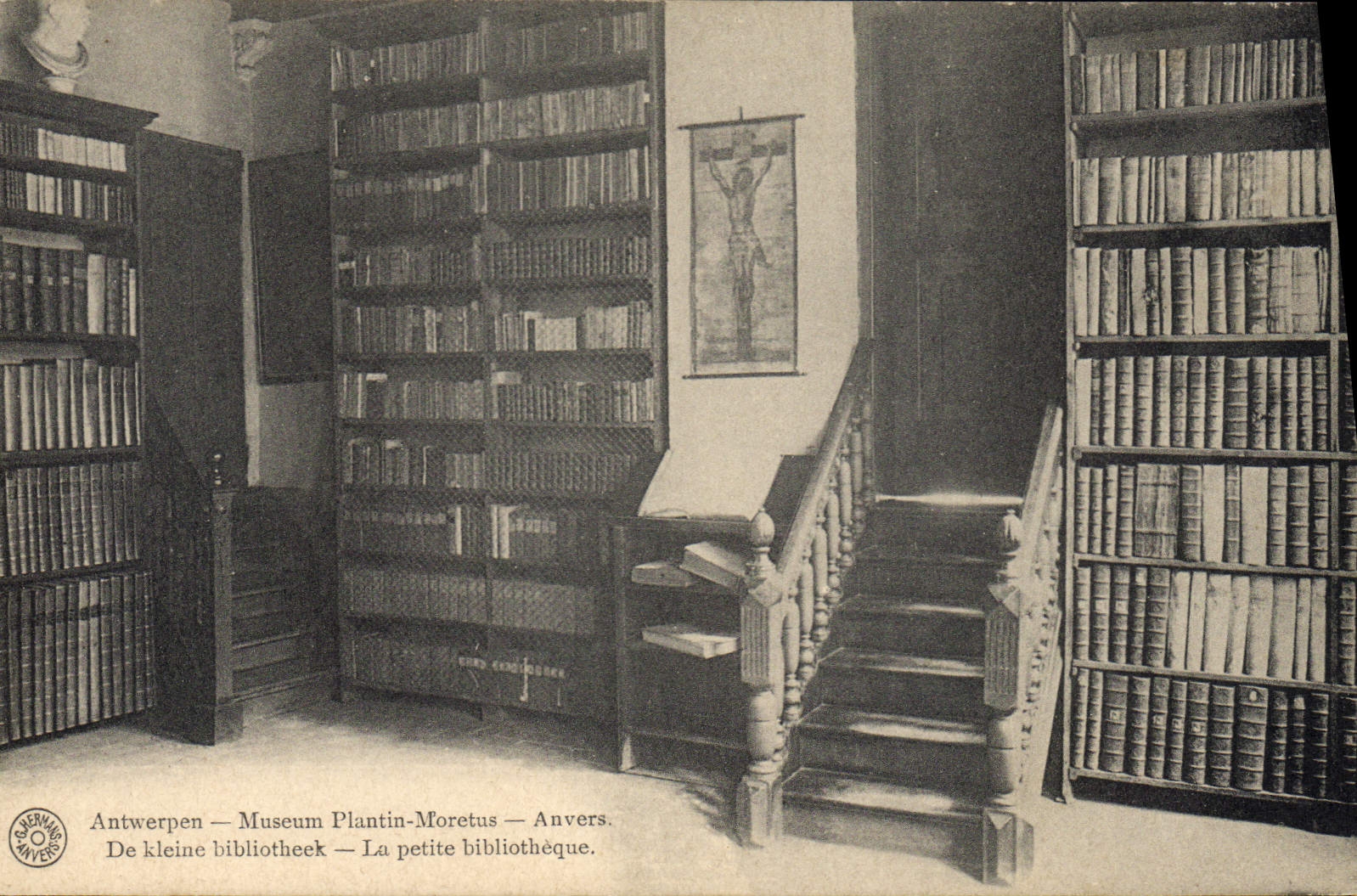 CPA Bibliotheque Anvers Museum Plantin Moretus 