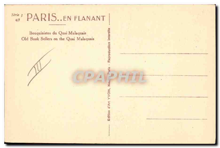 Bouquinistes du Quai Malaquais — Paris — Édition d'Art YVON — Reverso