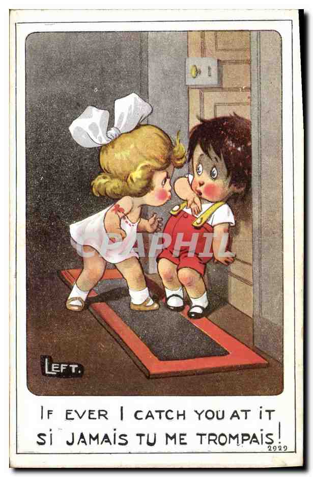 CPA Fantaisie Illustrateur Enfants Left 