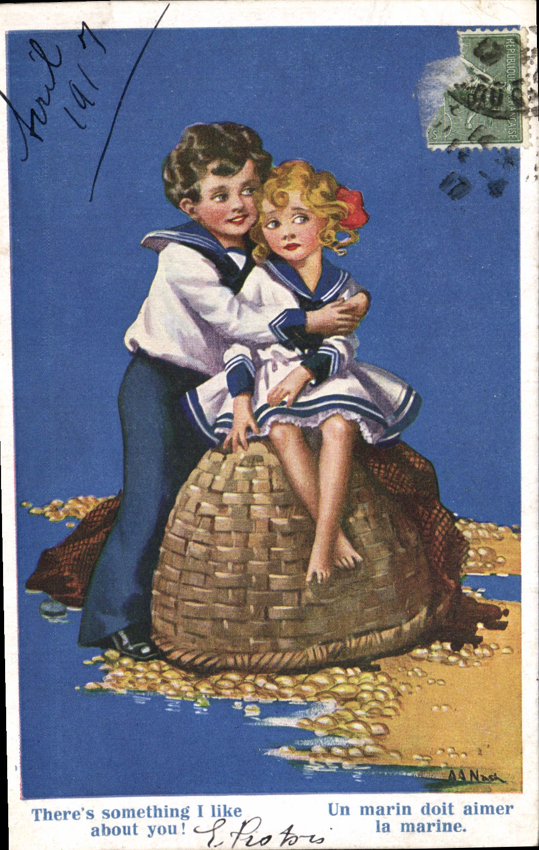 Enfants en tenue de marin — illustration — Juler-Art Co. No.1693.