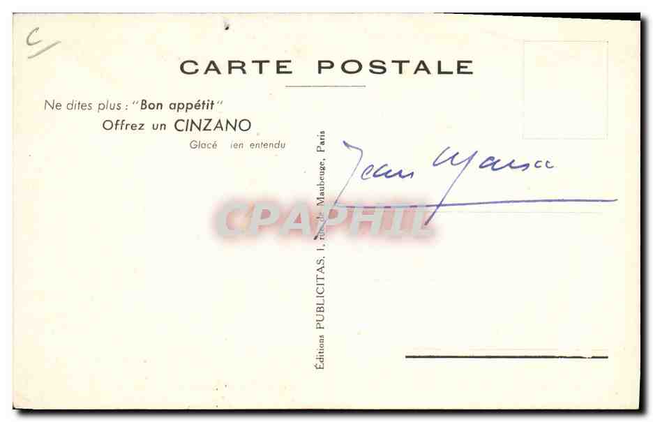 Le Quintette des Chansonniers du Quart d'Heure Cinzano — Éditeur Cinzano — Achterkant