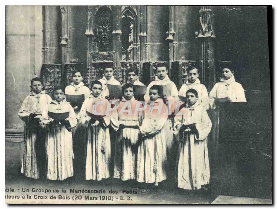 Un Groupe de la Manécanterie des Petits Chanteurs à la Croix de Bois (20 Mars 1910) - E. R.
