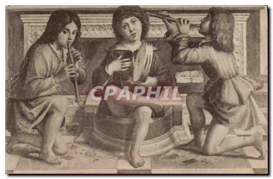 CPA Paris Musee du Louvre Concert d'enfants Ecole Venitienne 