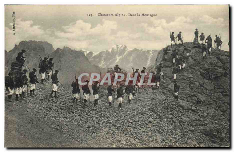 Chasseurs-Alpins - Dans la Montagne — A. Sauvego, Nîmes, n° 123