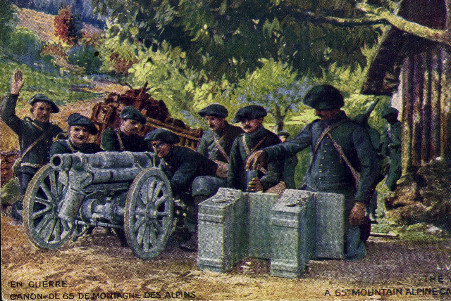 Canon de 65 de montagne des Alpins — En guerre — édition L.V. (The V)