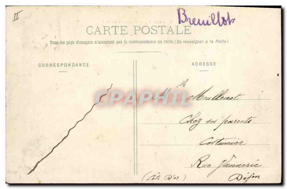 CPA Militaria Chasseurs Alpins gravissant un col — Rückseite
