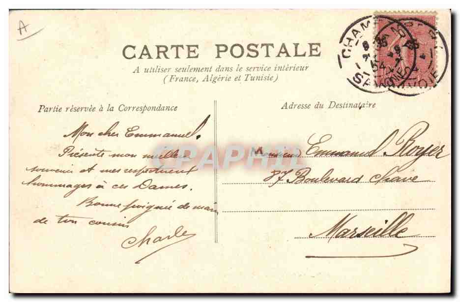 CPA Militaria Chasseurs Alpins Le drapeau — Verso