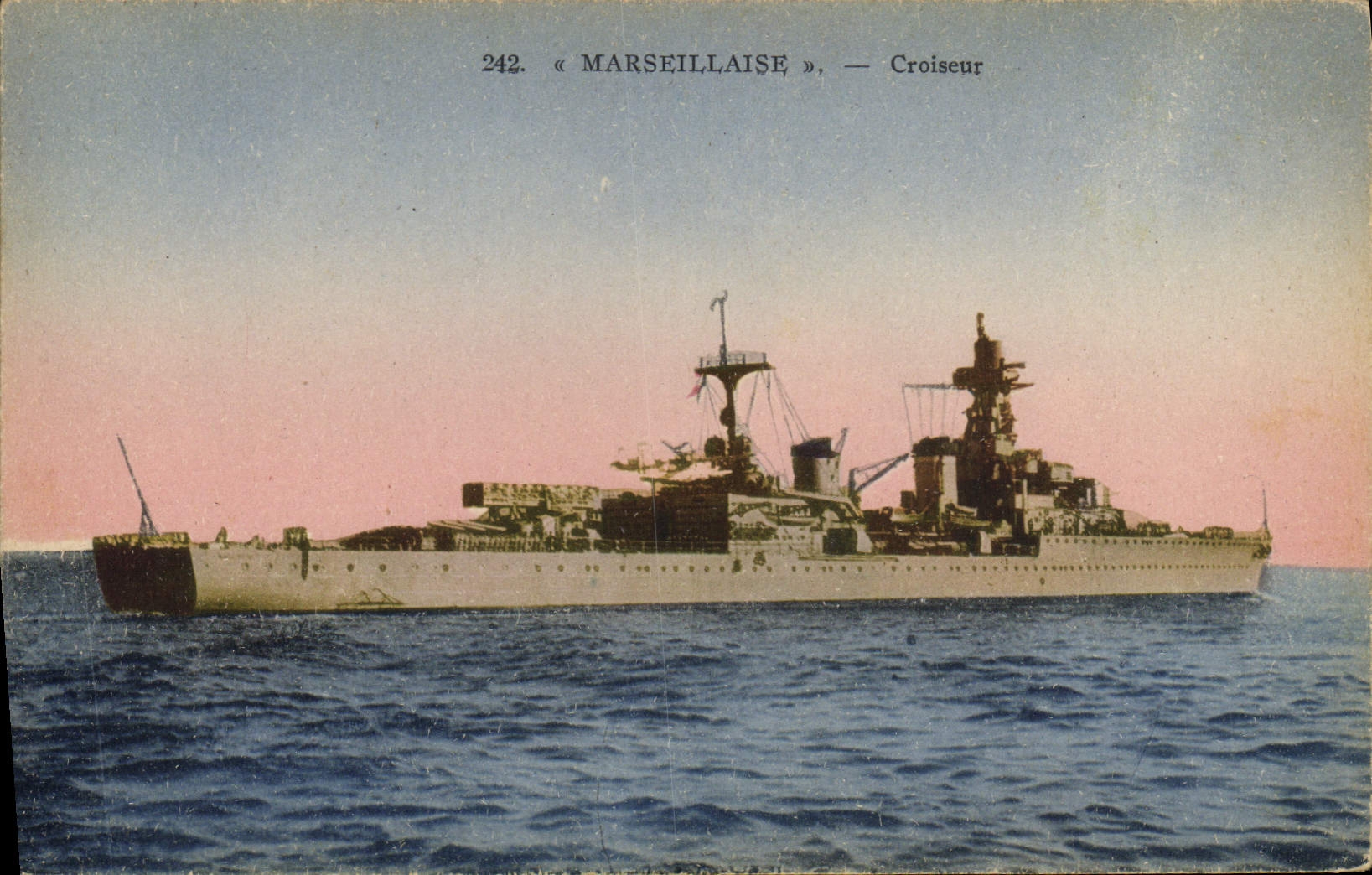 CPA Bateau Marseillaise Croiseur
