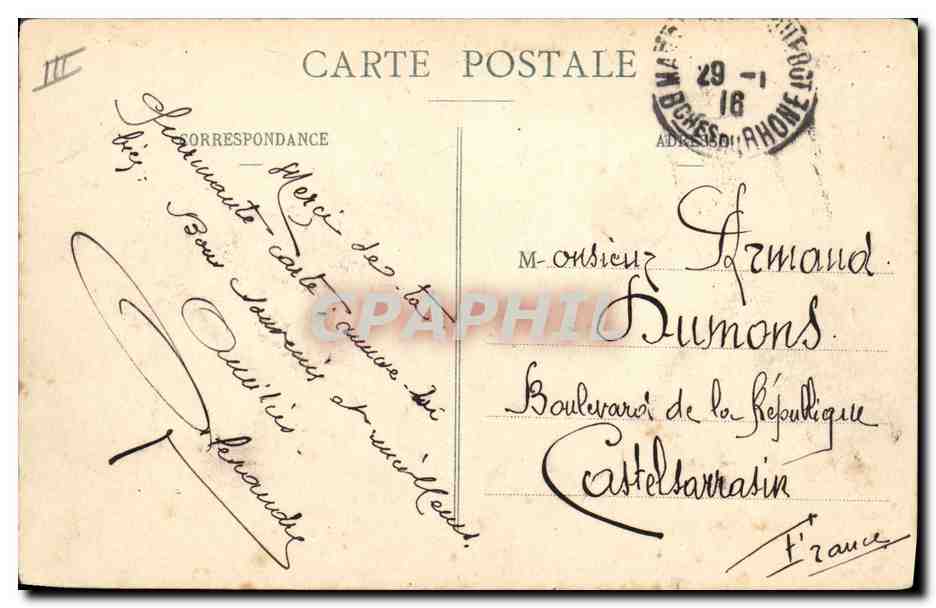 Marceillaise, Croiseur Cuirassé — France, éditeur inconnu, n° de série non visible — Verso