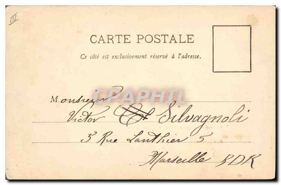 CPA Bateau Massena Cuirasse d'escadre a tourelles — Verso