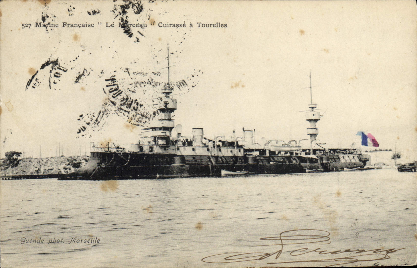CPA Bateau Le Marceau Cuirasse a tourelles