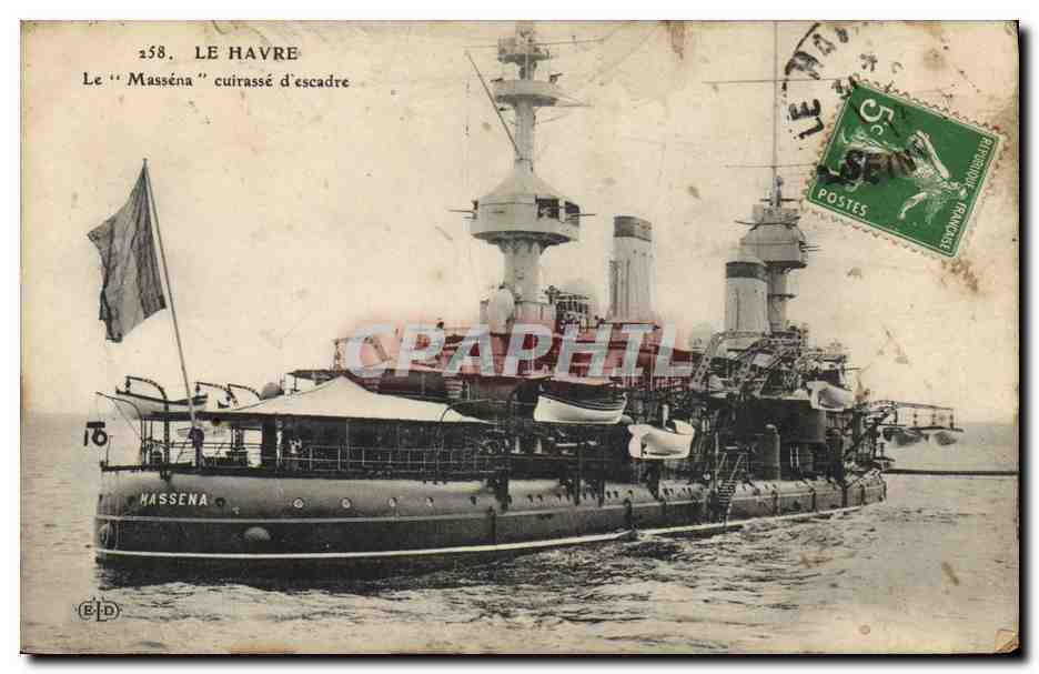 CPA Bateau Le Havre Cuirasse d'escadre
