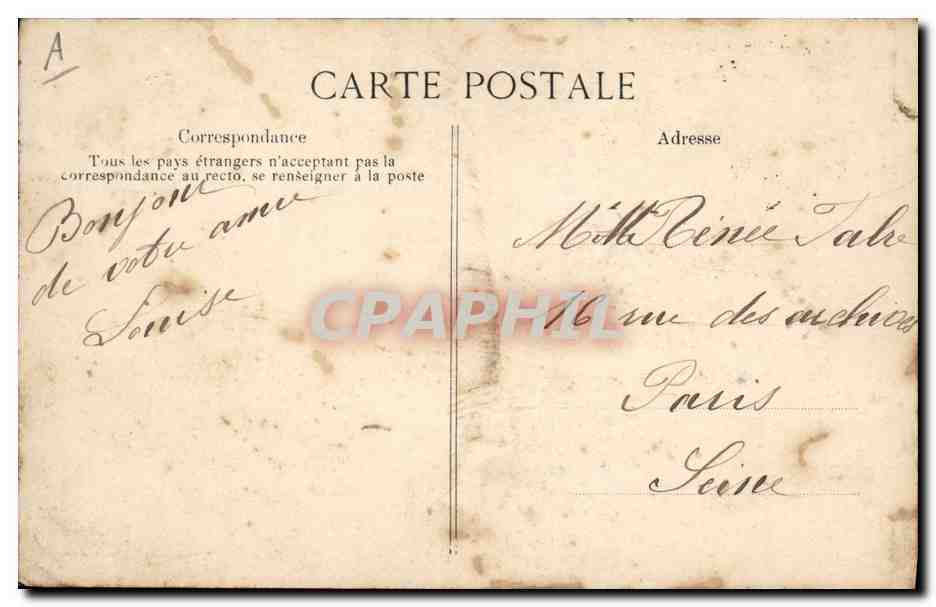 CPA Bateau Le Havre Cuirasse d'escadre — Verso