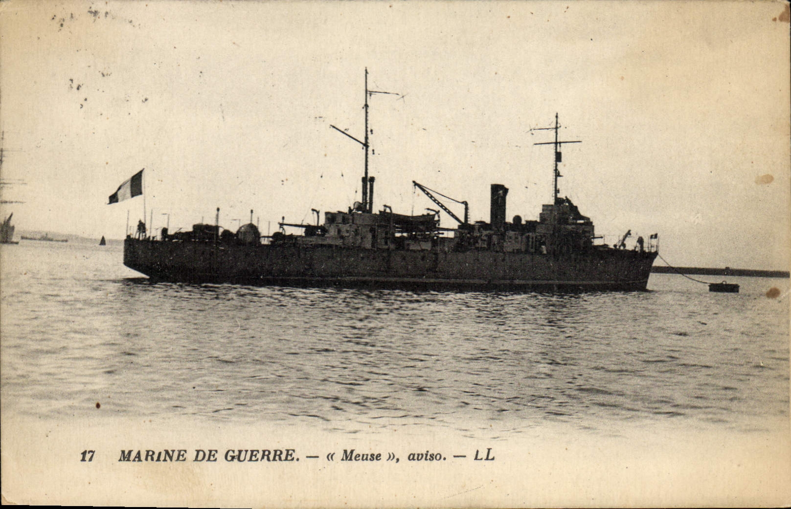 Marine de Guerre — « Meuse », aviso — LL - Anverso