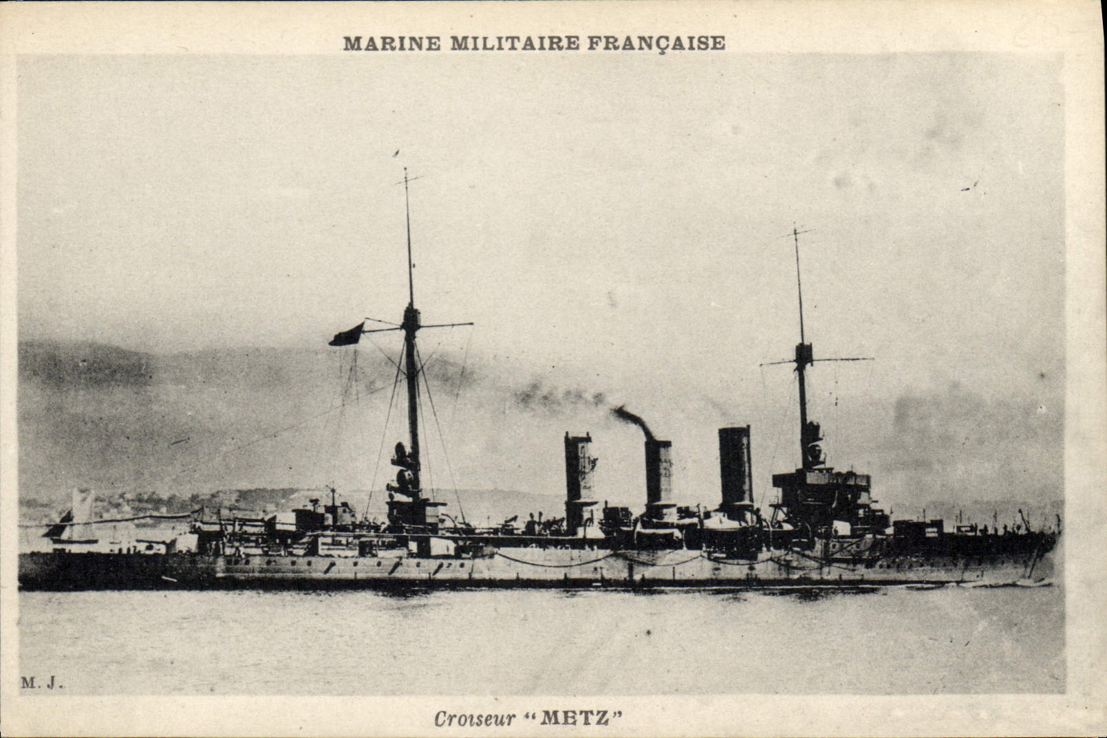 CPA Bateau Croiseur Metz