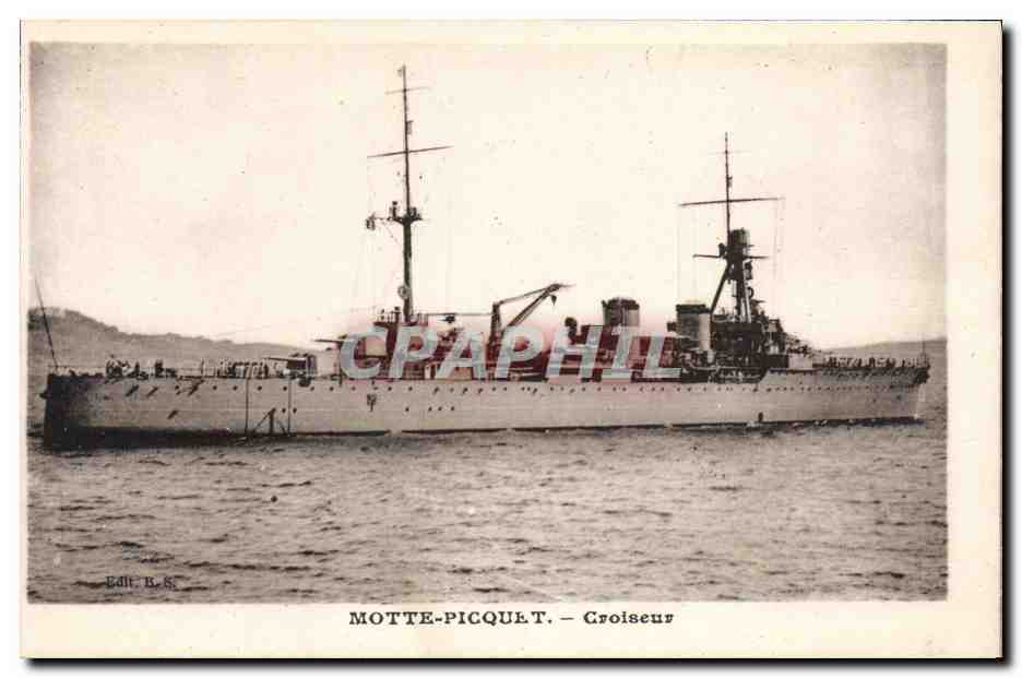 CPA Bateau Motte Picquet Croiseur
