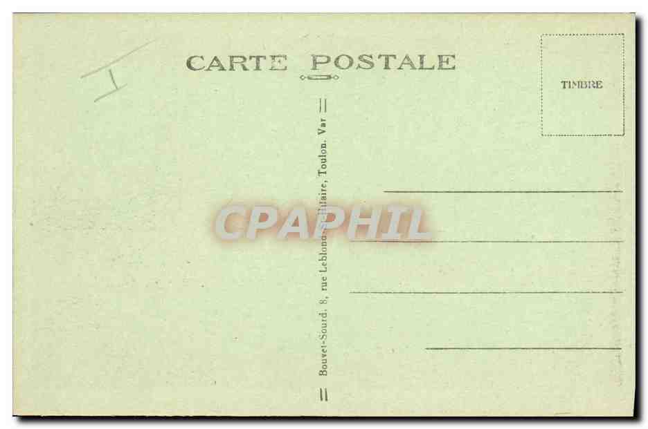 CPA Bateau Motte Picquet Croiseur — Verso